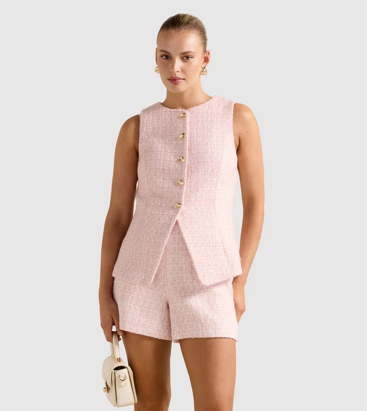 forever new  LISA Tweed Boucle Waistcoat for Women | Best Price UAE